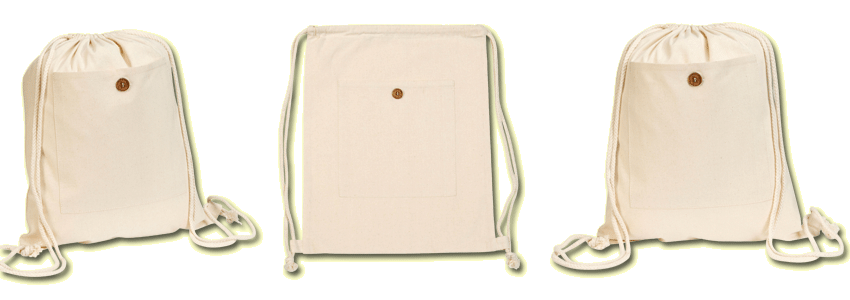 Headcorn Cotton Kangaroo Drawstring Bag