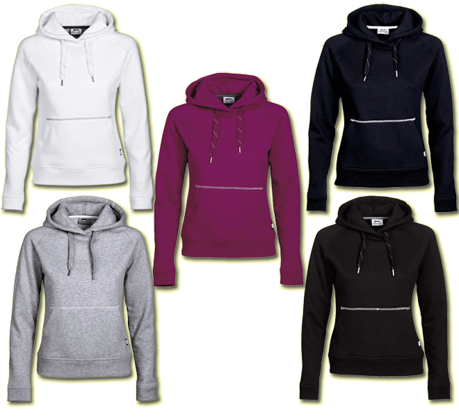 Detail Promotions supplies the Slazenger Ladies' Smash Hooded Sweater