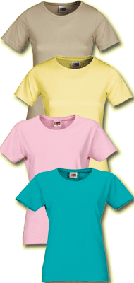 Detail Promotions supplies US Basic Ladies Heavy Super Club T-Shirts