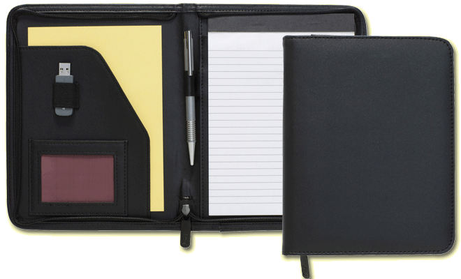 Detail Promotions supplies the New Dartford A5 Zipped Folio