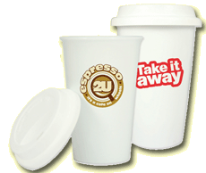 Take Away Mugs supplied by Detail Promotions