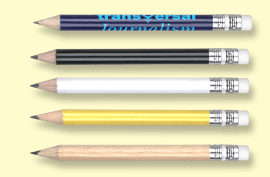 Golf pencils with erasers