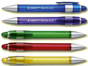 Orbit Transparent Alu Pens