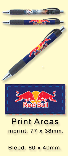 Temple ballpen with full colour all round print